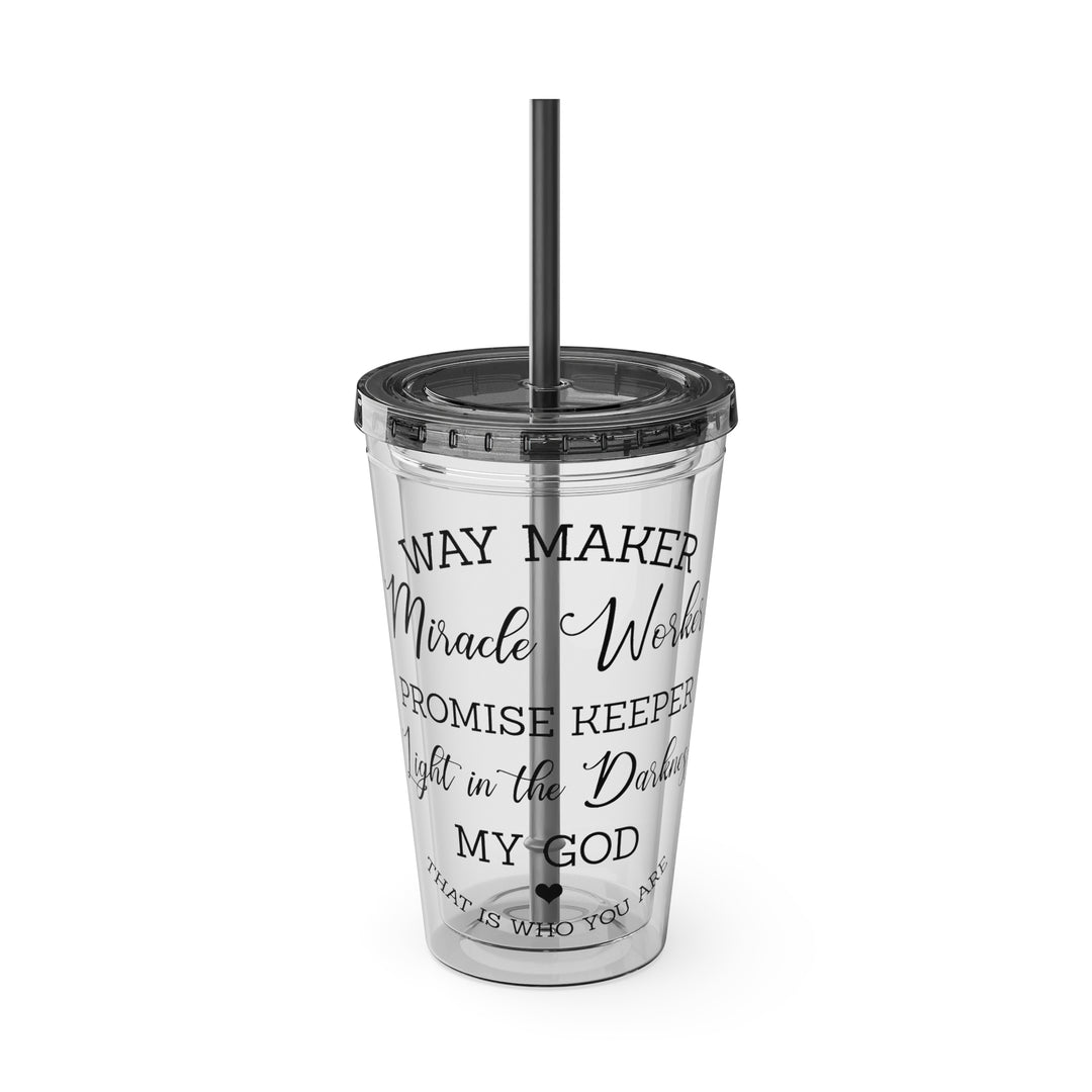 Way Maker=Sunsplash Tumbler with Straw, 16oz