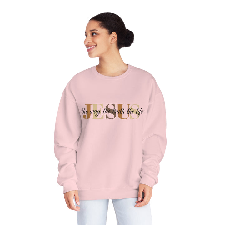 Jesus The Way The Truth The Life Unisex NuBlend® Crewneck Sweatshirt