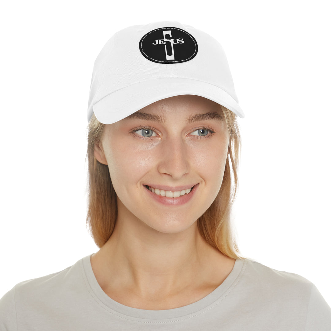 Jesus Hat with Leather Patch (Round)