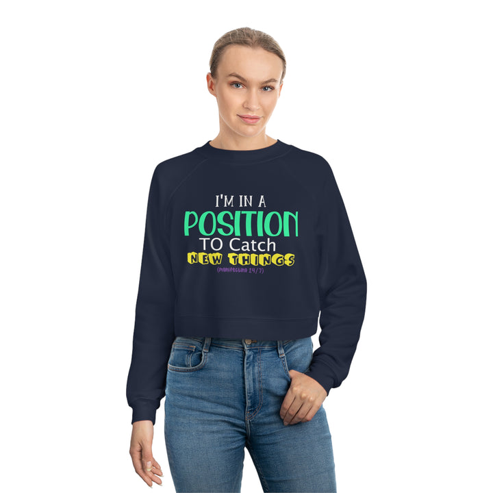 Manifesting 24/7-Women's Cropped Fleece Pullover