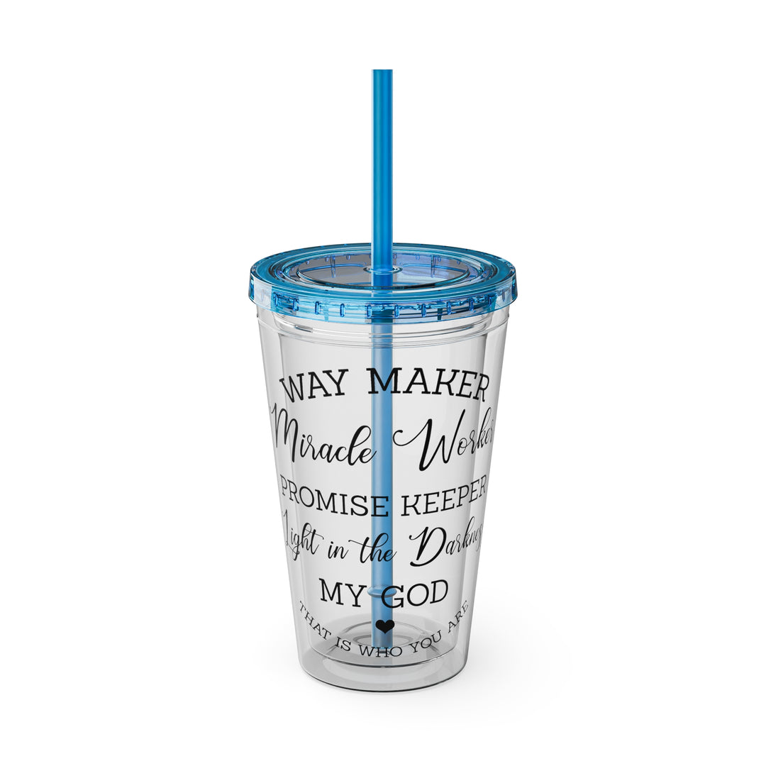 Way Maker=Sunsplash Tumbler with Straw, 16oz