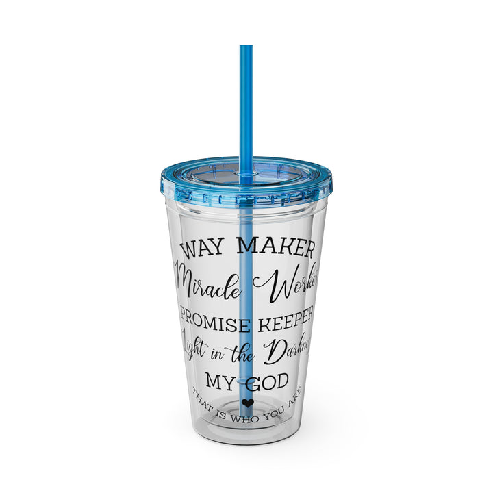 Way Maker=Sunsplash Tumbler with Straw, 16oz