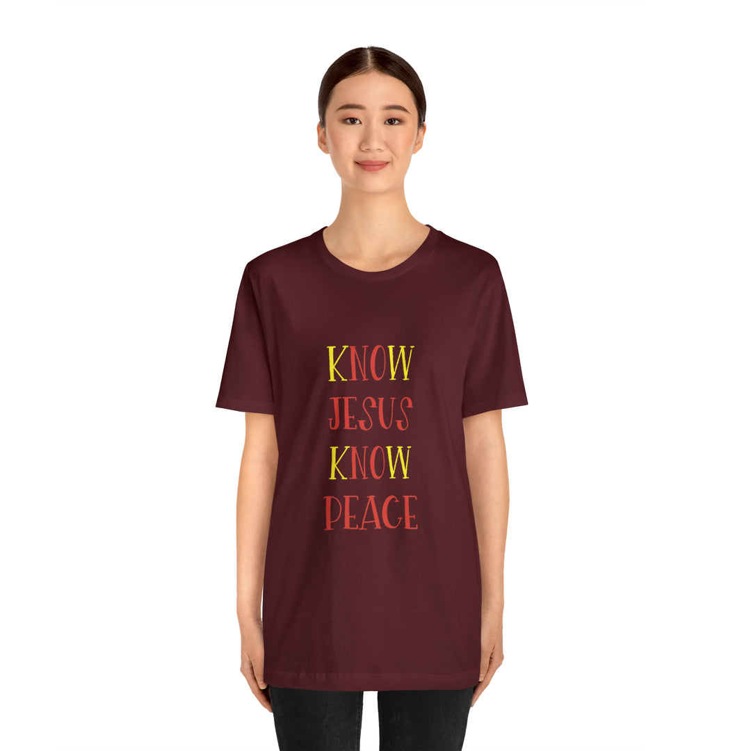 Know Jesus-Unisex Jersey Short Sleeve Tee