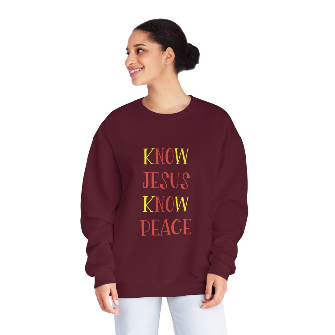 Know Jesus-Unisex NuBlend® Crewneck Sweatshirt