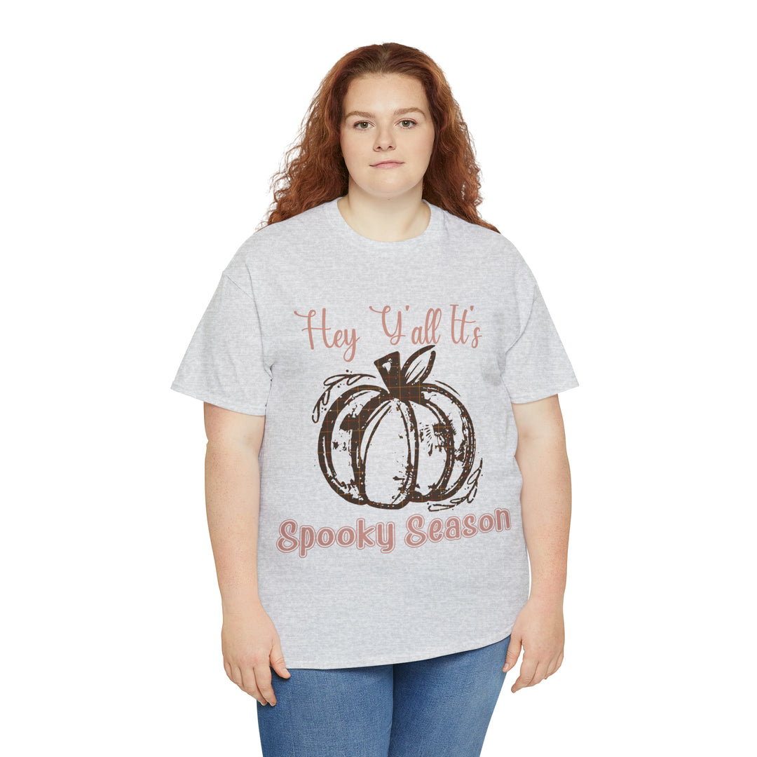 Hey Yall its spooky season-Unisex Heavy Cotton Tee