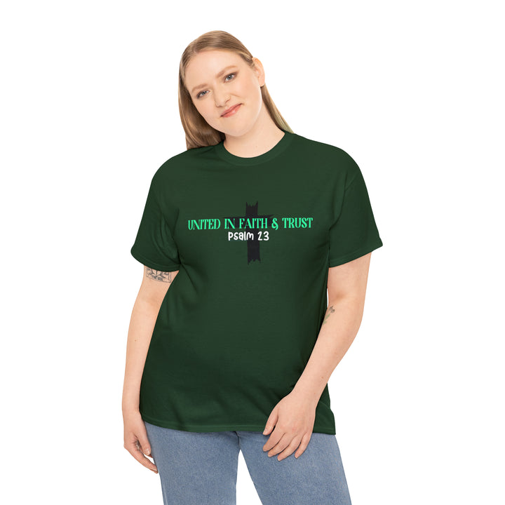 UNITED IN FAITH & TRUST-Unisex Heavy Cotton Tee