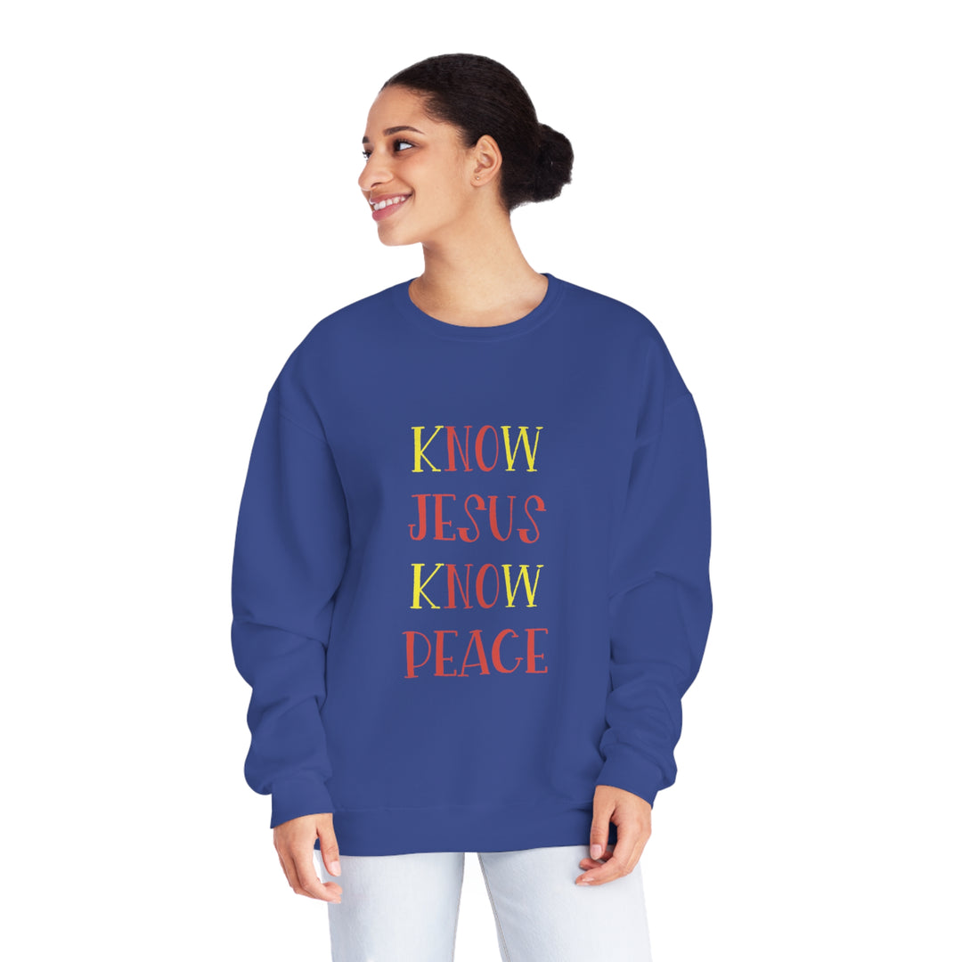 Know Jesus-Unisex NuBlend® Crewneck Sweatshirt