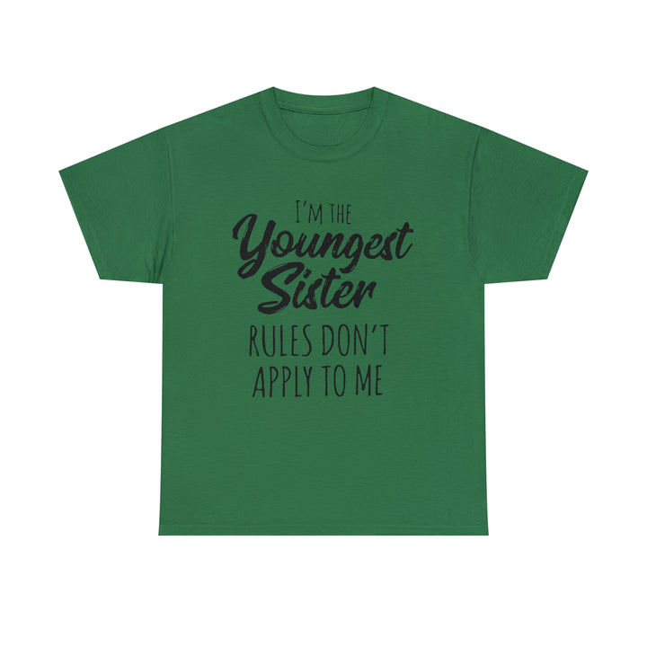 IM THE YOUNGEST=Unisex Heavy Cotton Tee