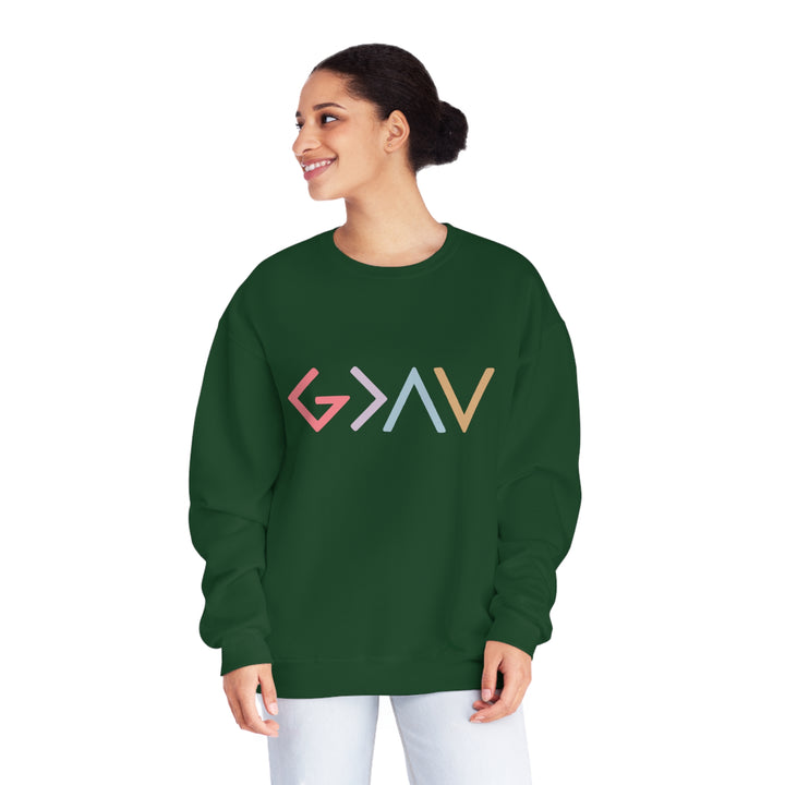 God is Greater Unisex NuBlend® Crewneck Sweatshirt