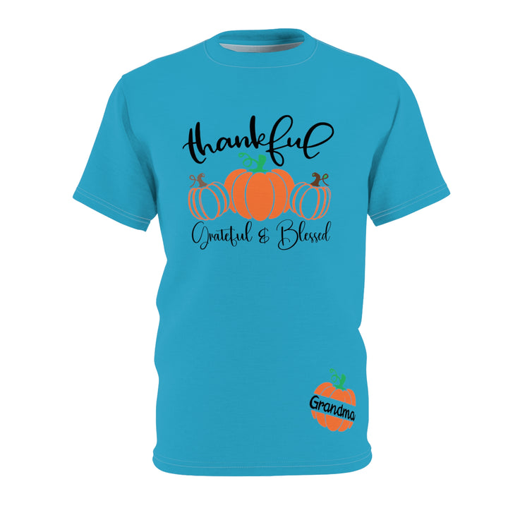 Thankful Grandma=Unisex Cut & Sew Tee (AOP)