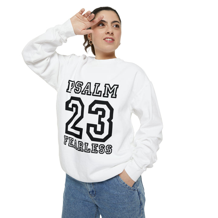 Psalm 23 Unisex Garment-Dyed Sweatshirt