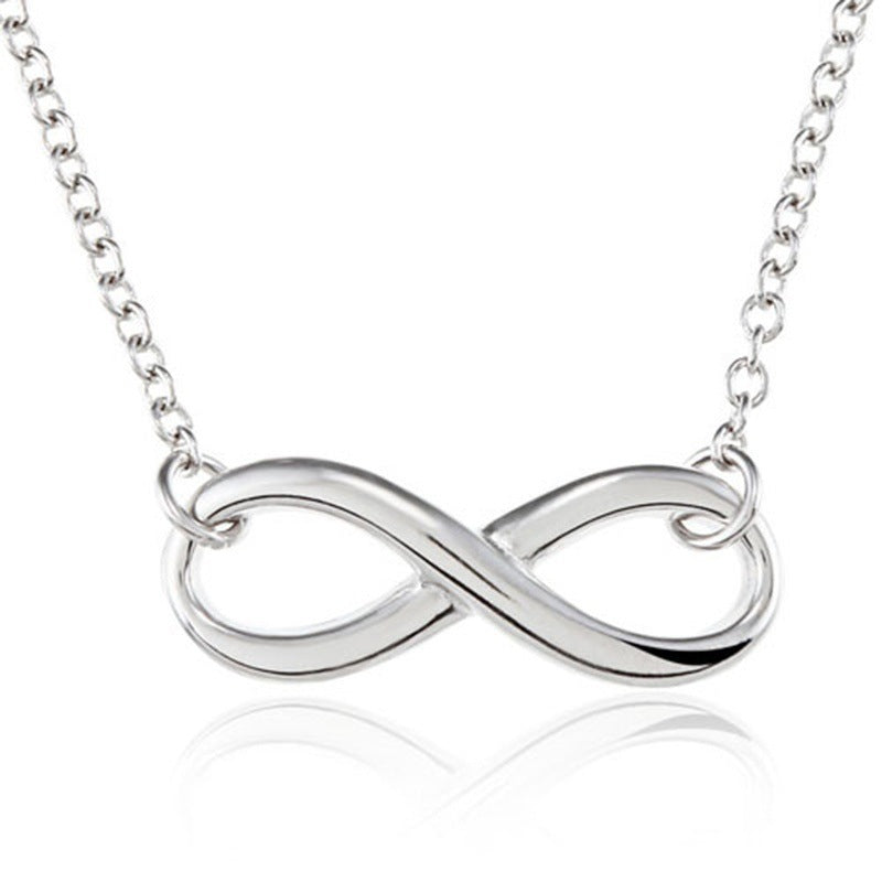 8-word Necklace Infinite Symbol Bracelet Hollow Ring Ornament Three-piece Set