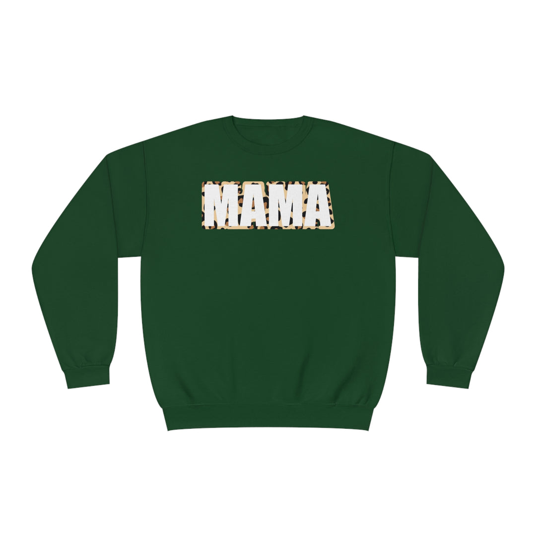white leopard MAMA Unisex NuBlend® Crewneck Sweatshirt