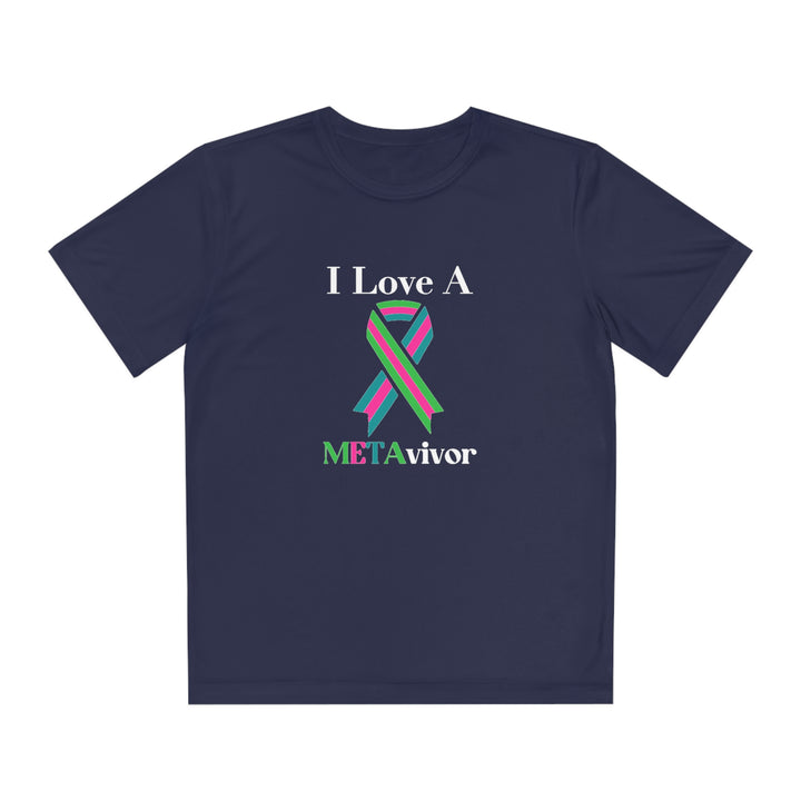 I Love A METAvivor Youth Competitor Tee