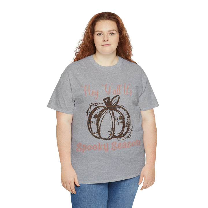 Hey Yall its spooky season-Unisex Heavy Cotton Tee