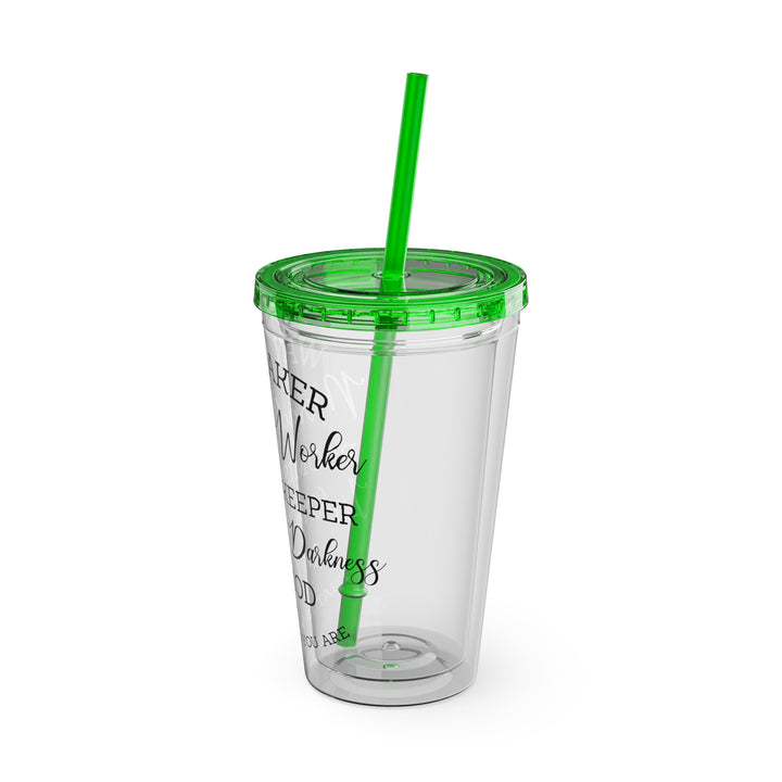 Way Maker=Sunsplash Tumbler with Straw, 16oz