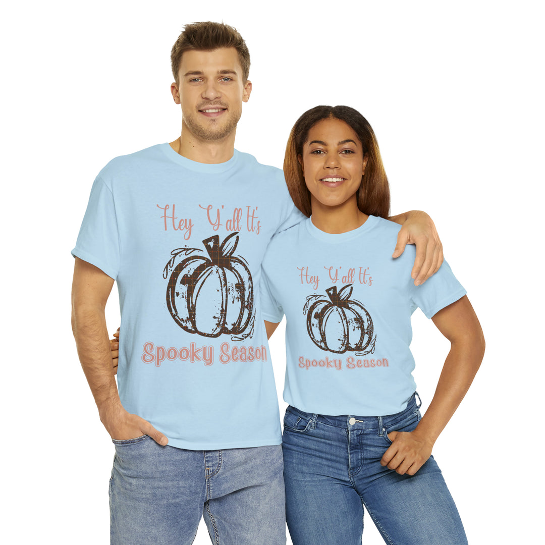 Hey Yall its spooky season-Unisex Heavy Cotton Tee