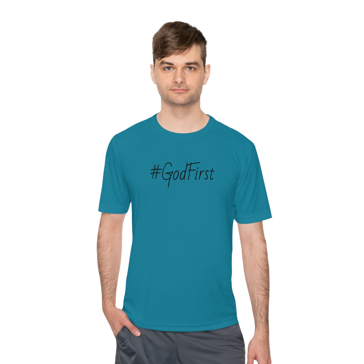 #GodFirst-Unisex Moisture Wicking Tee