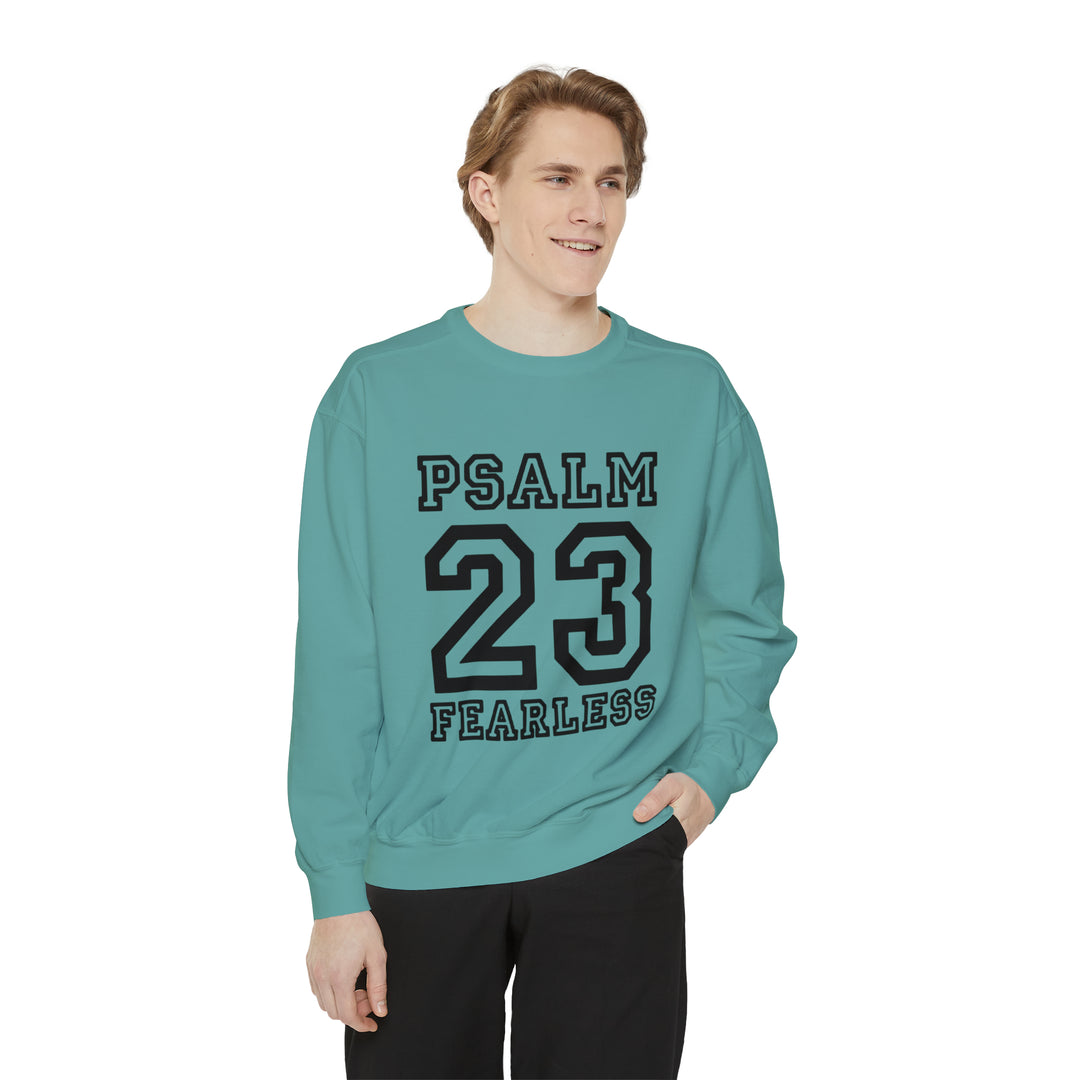 Psalm 23 Unisex Garment-Dyed Sweatshirt