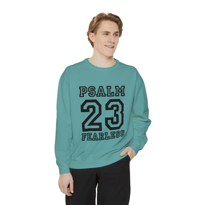 Psalm 23 Unisex Garment-Dyed Sweatshirt