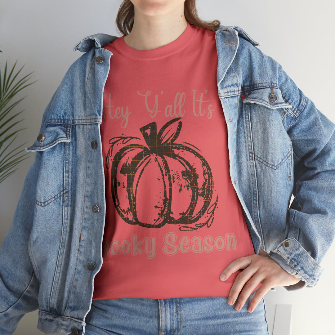 Hey Yall its spooky season-Unisex Heavy Cotton Tee