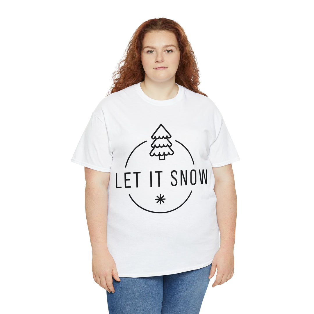 LET IT SNOW=Unisex Heavy Cotton Tee