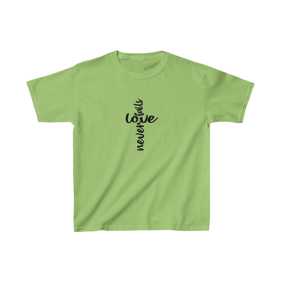 Love Never fails-Kids Heavy Cotton™ Tee