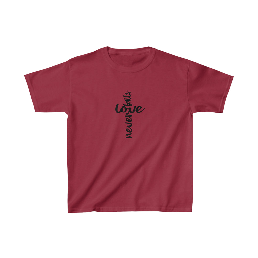 Love Never fails-Kids Heavy Cotton™ Tee
