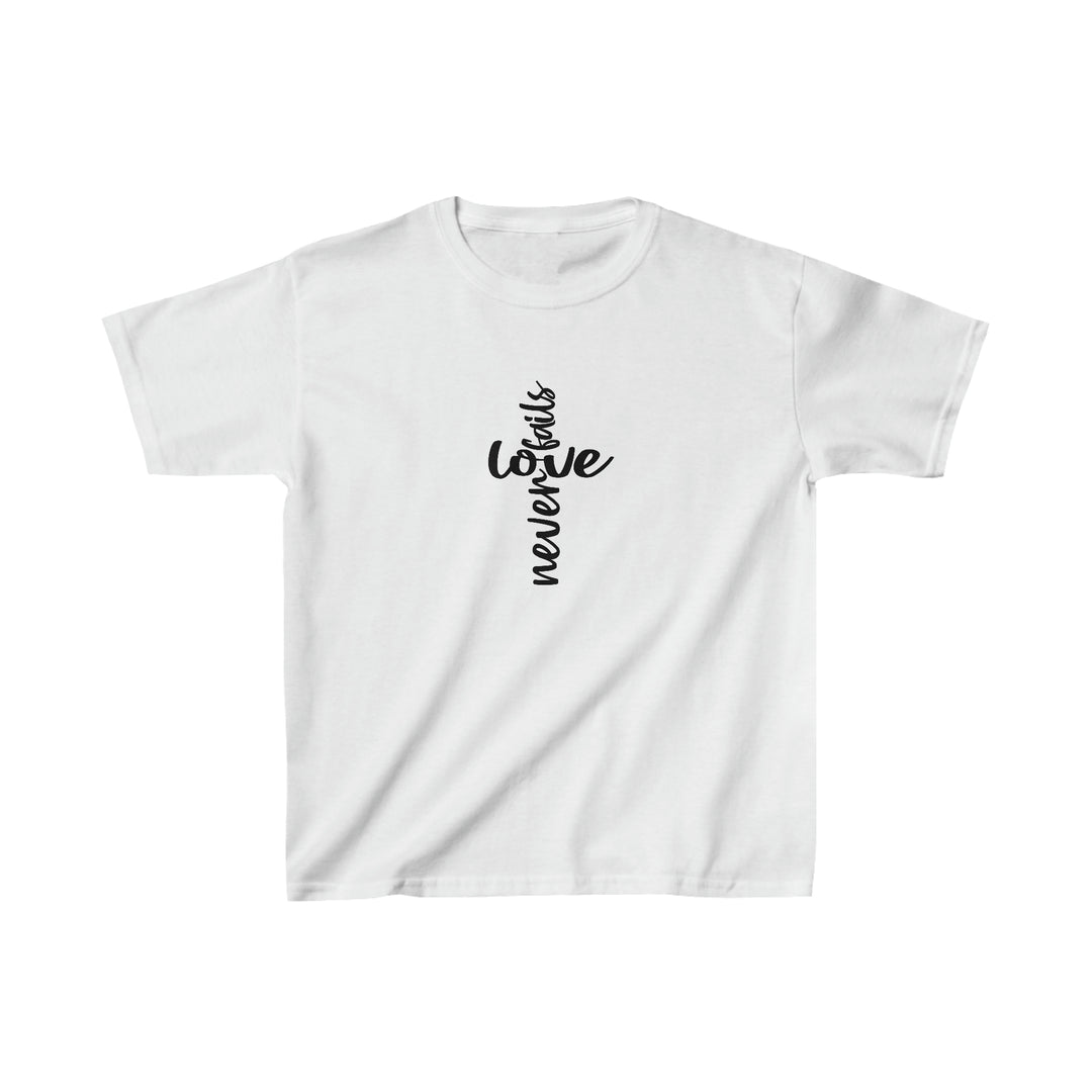 Love Never fails-Kids Heavy Cotton™ Tee