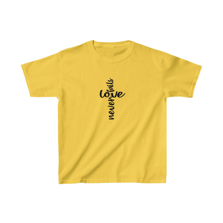 Love Never fails-Kids Heavy Cotton™ Tee