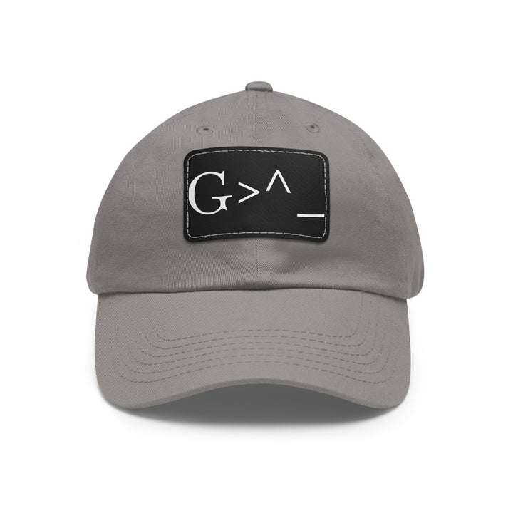 Dad Hat with Leather Patch (Rectangle)