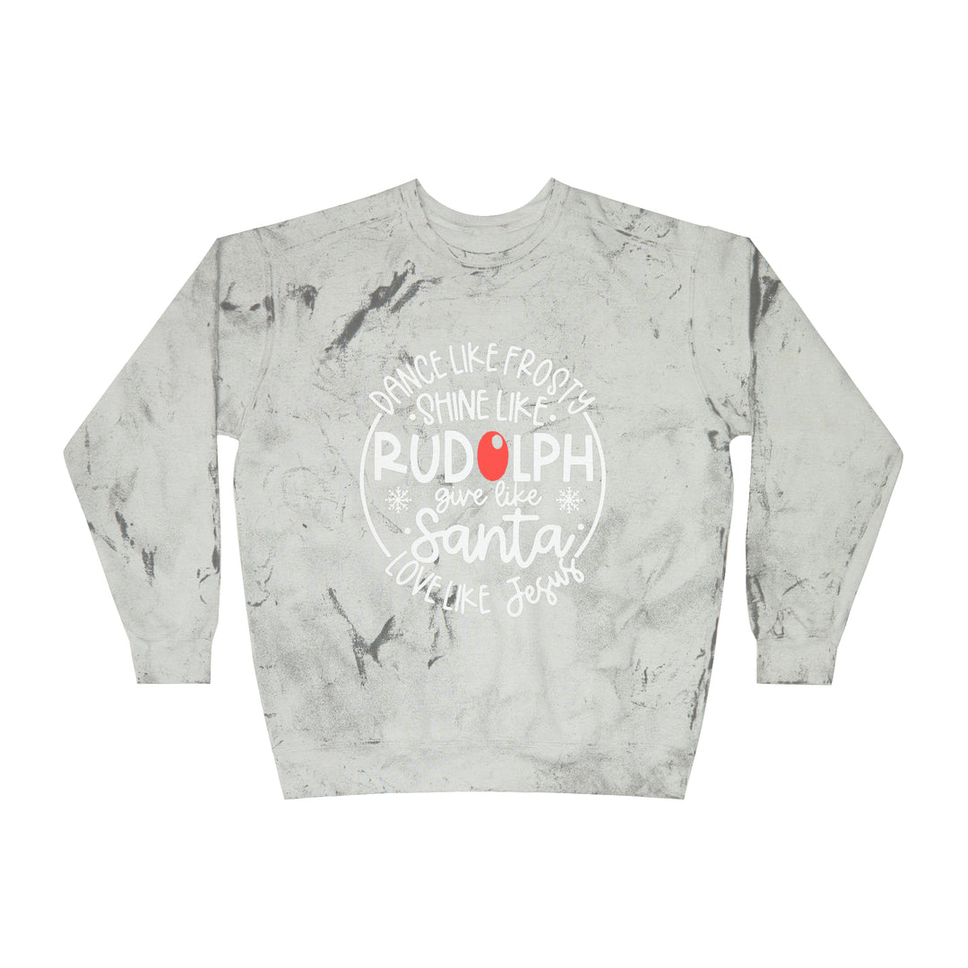 Rudolph=Unisex Color Blast Crewneck Sweatshirt
