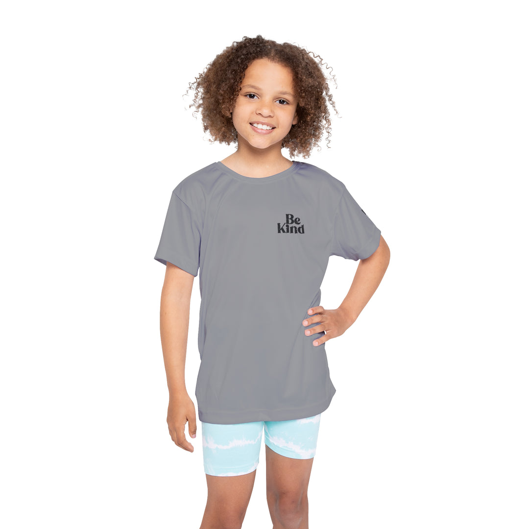 BE KIND-GREY-Kids Sports Jersey (AOP)