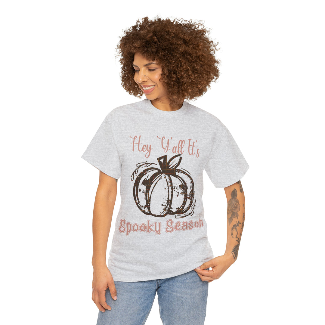 Hey Yall its spooky season-Unisex Heavy Cotton Tee