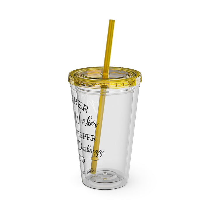 Way Maker=Sunsplash Tumbler with Straw, 16oz