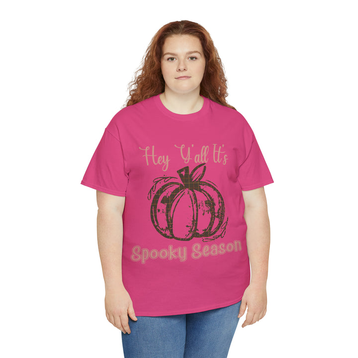 Hey Yall its spooky season-Unisex Heavy Cotton Tee