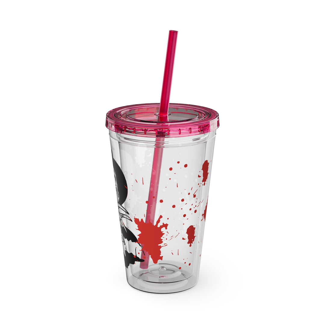 Freddy Halloween=Sunsplash Tumbler with Straw, 16oz