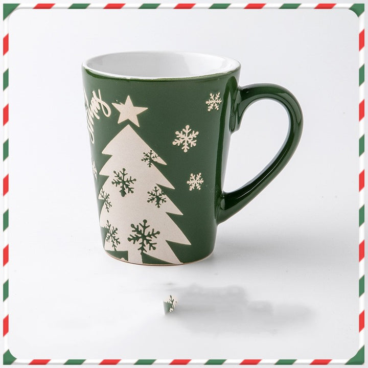 Creative Cute Cartoon Snowman Santa Claus Ceramic Cup Christmas Mug Small Gifts