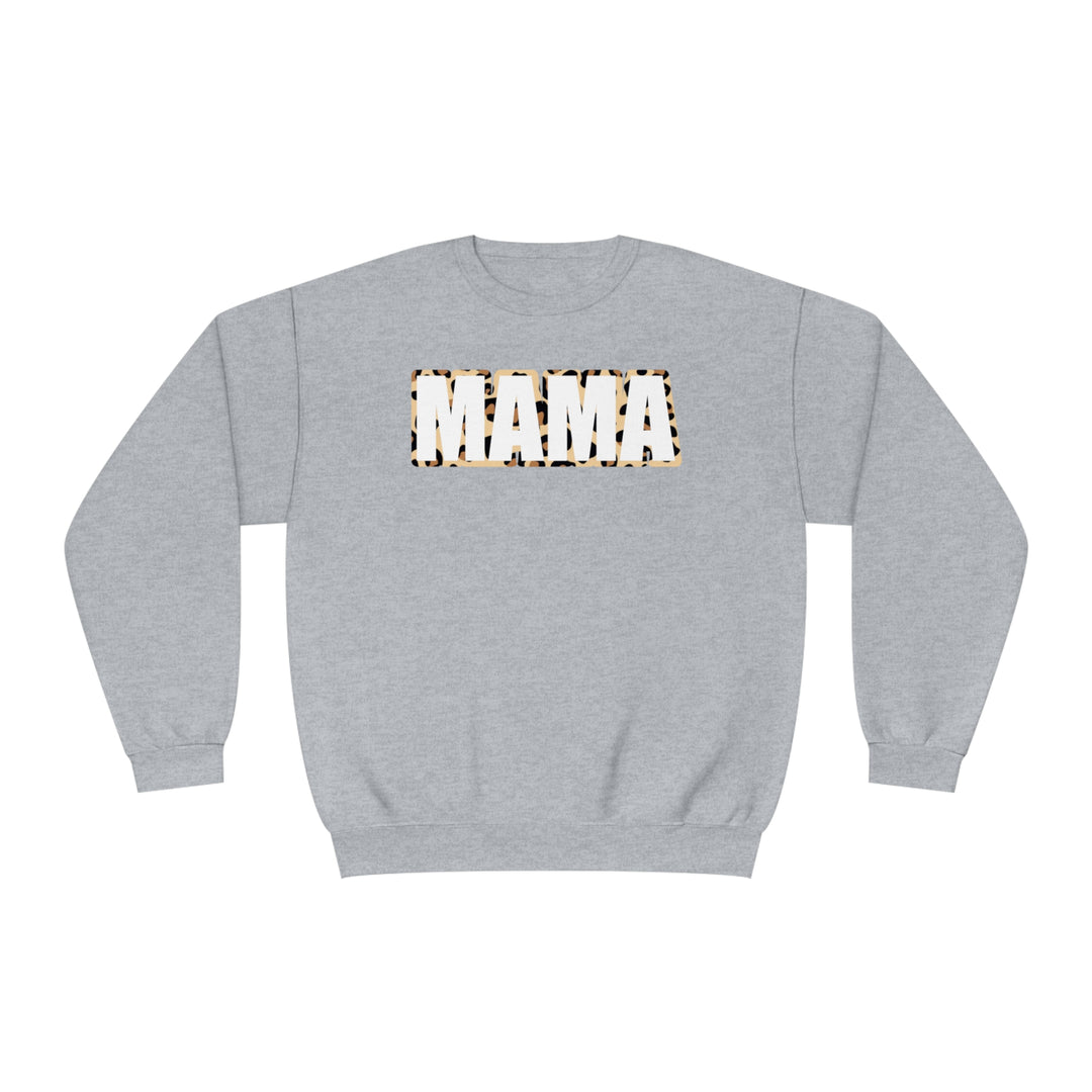 white leopard MAMA Unisex NuBlend® Crewneck Sweatshirt