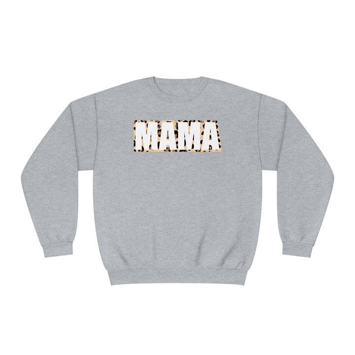 white leopard MAMA Unisex NuBlend® Crewneck Sweatshirt
