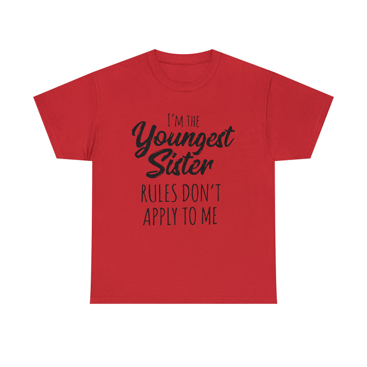 IM THE YOUNGEST=Unisex Heavy Cotton Tee