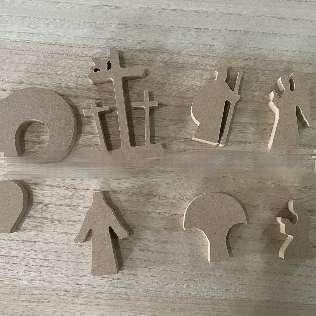 Easter Scene Wooden Decoration