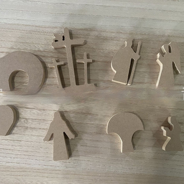 Easter Scene Wooden Decoration