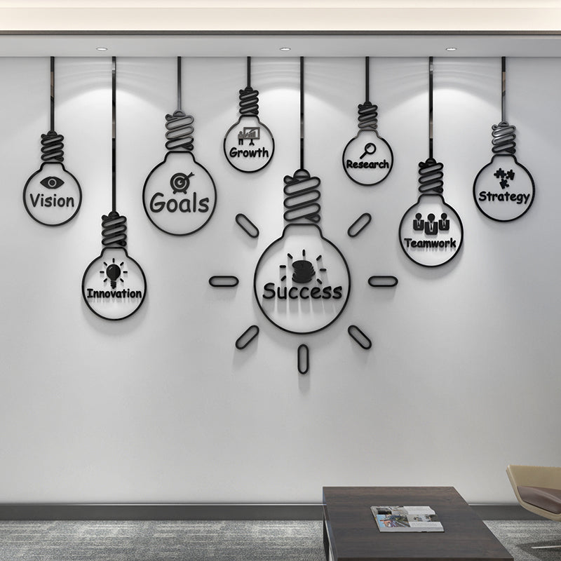 Light Bulb Inspirational Slogan Wall Sticker