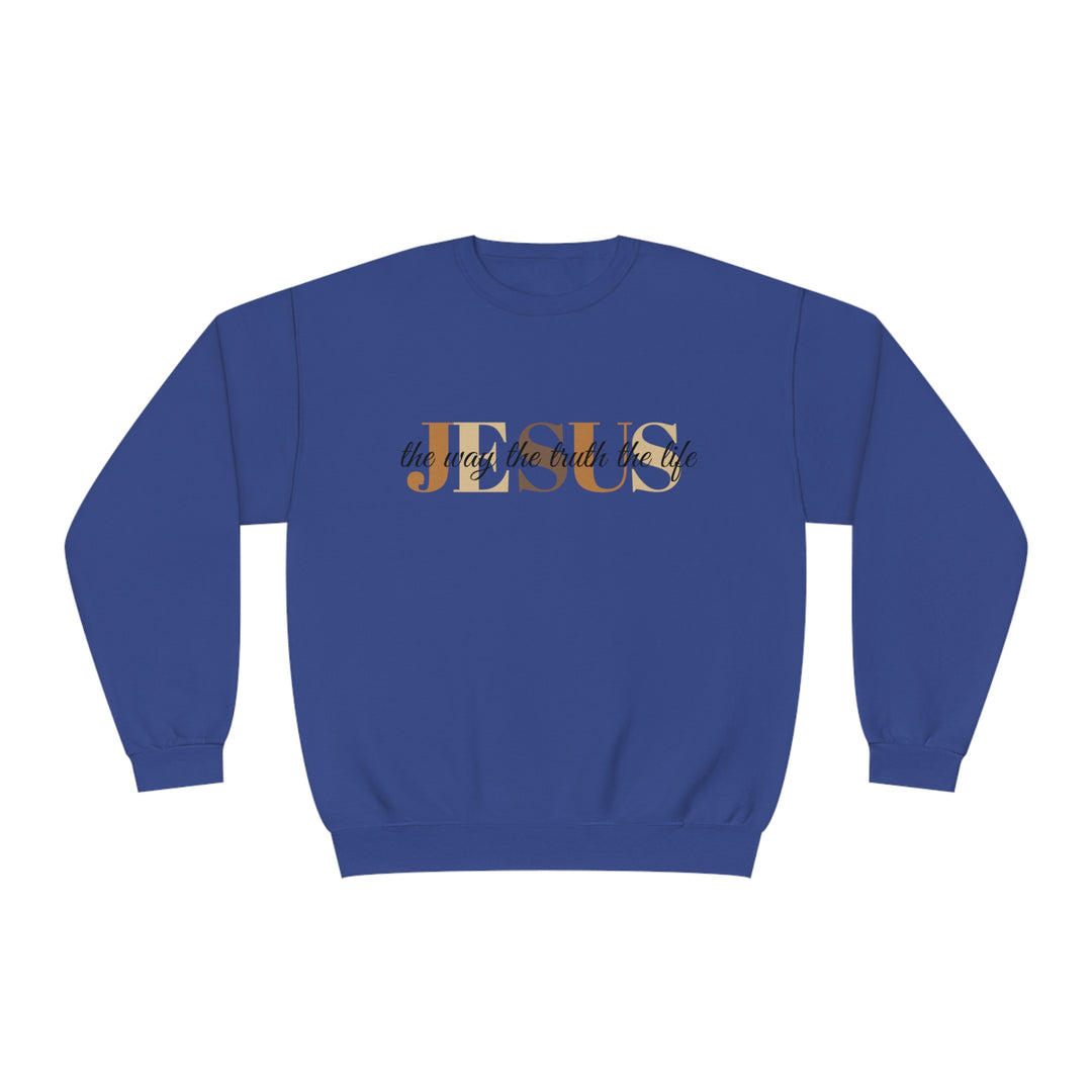 Jesus The Way The Truth The Life Unisex NuBlend® Crewneck Sweatshirt