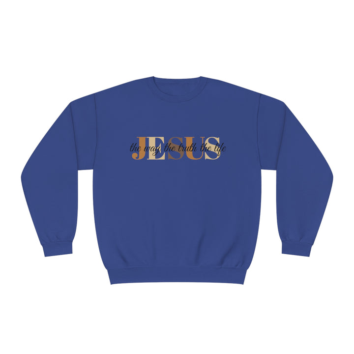 Jesus The Way The Truth The Life Unisex NuBlend® Crewneck Sweatshirt