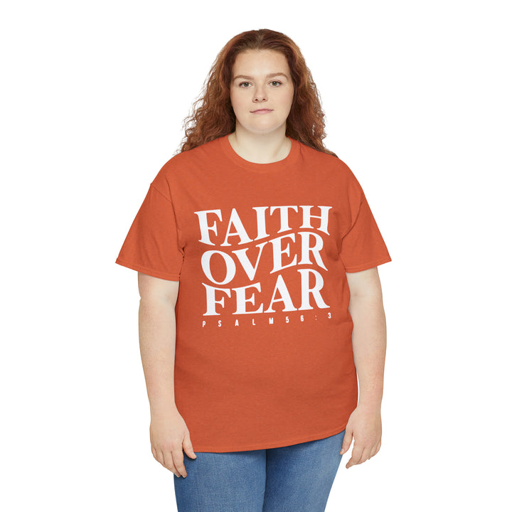 Faith Over Fear-Unisex Heavy Cotton Tee