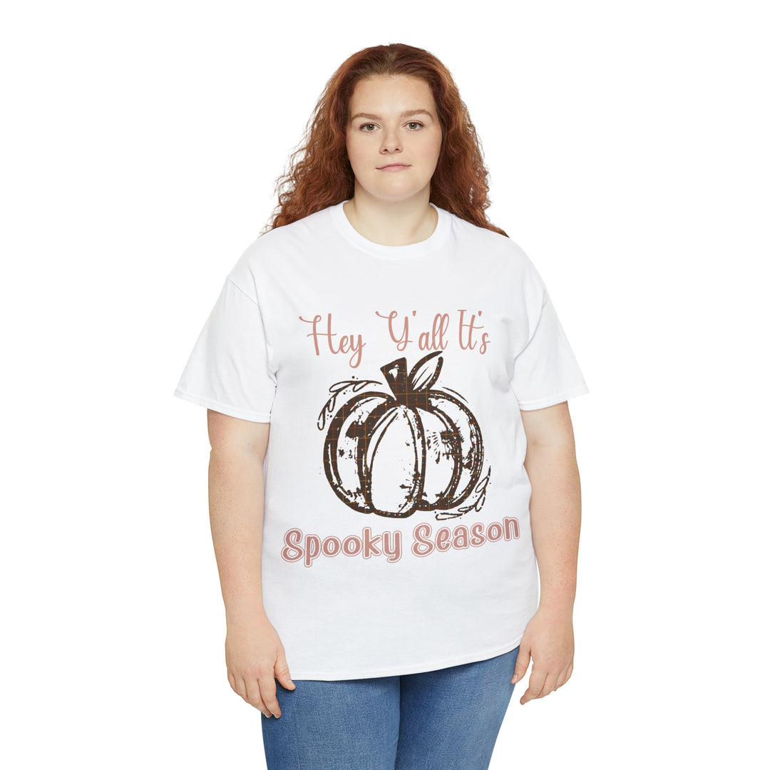 Hey Yall its spooky season-Unisex Heavy Cotton Tee