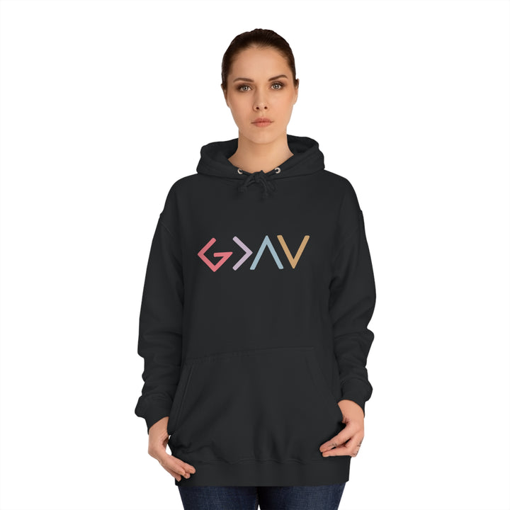 God Is Greater Unisex College Hoodie