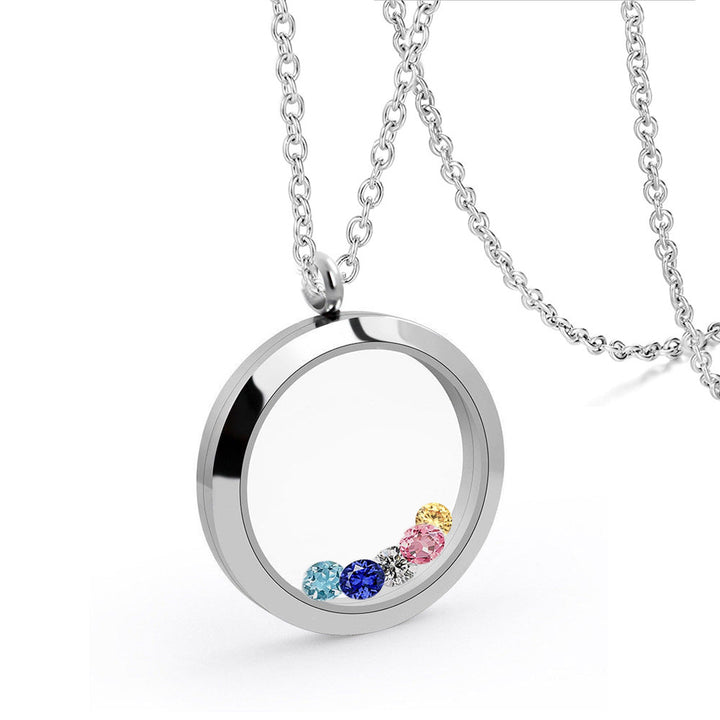 Glass Photo Box Pendant Magnet Box